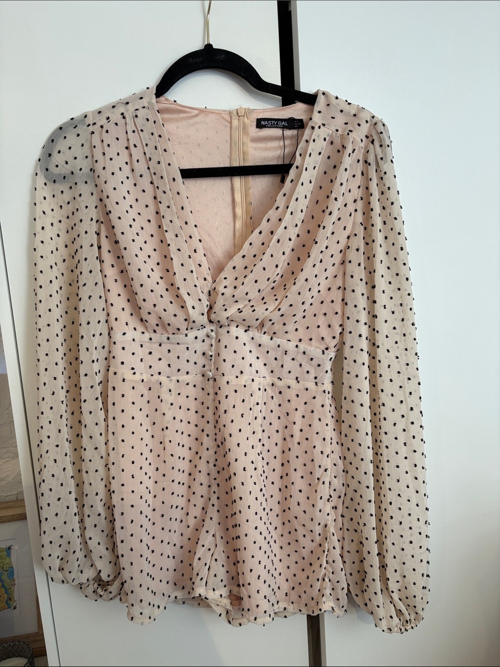 Nasty Gal pink romper  Polka Dot